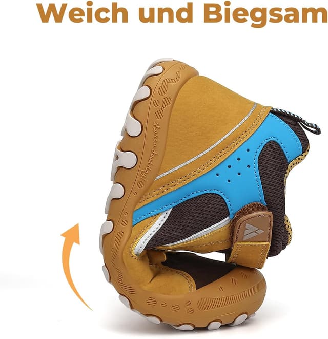 Detalle de Mishansha Kinder Wanderschuhe Trekking & Outdoor-Trekkingschuhe aus Leder