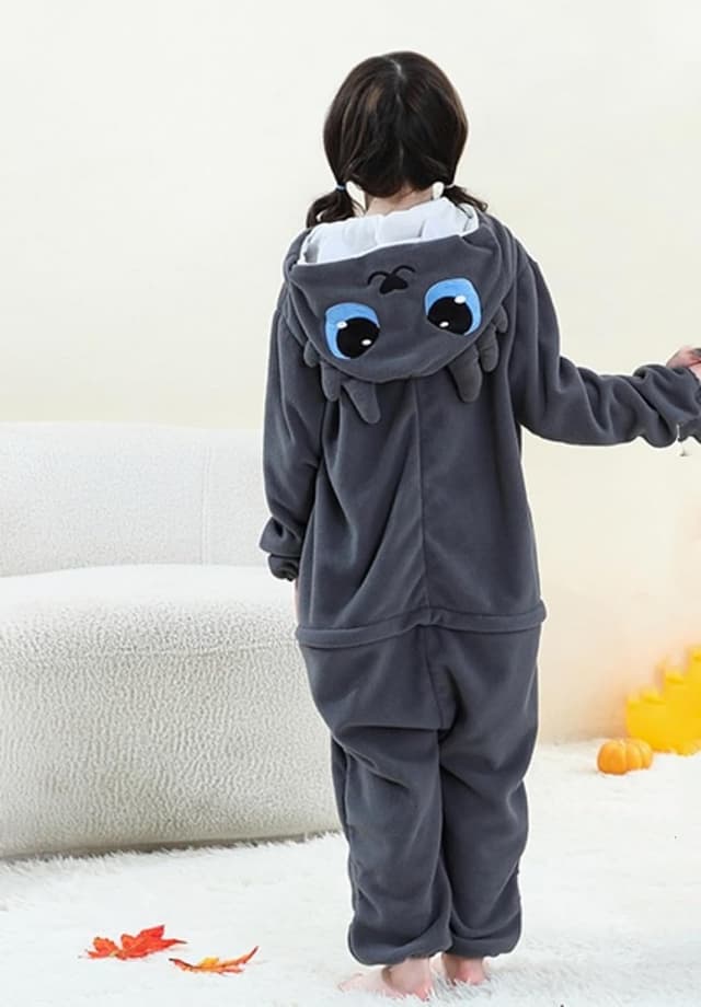 Detalle 2 de CarRivb Kids Onesie Tier-Suit mit Kapuze – Fleece-Hoodie-Overall für Pyjama, Halloween & Weihnachten