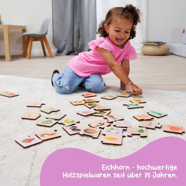 Detalle 2 de Eichhorn Montessori Puzzle Obst & Gemüse 34 Teile