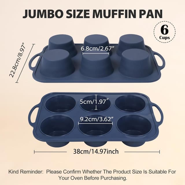 Detalle 2 de SUPER KITCHEN Jumbo Muffinform 6 Tassen