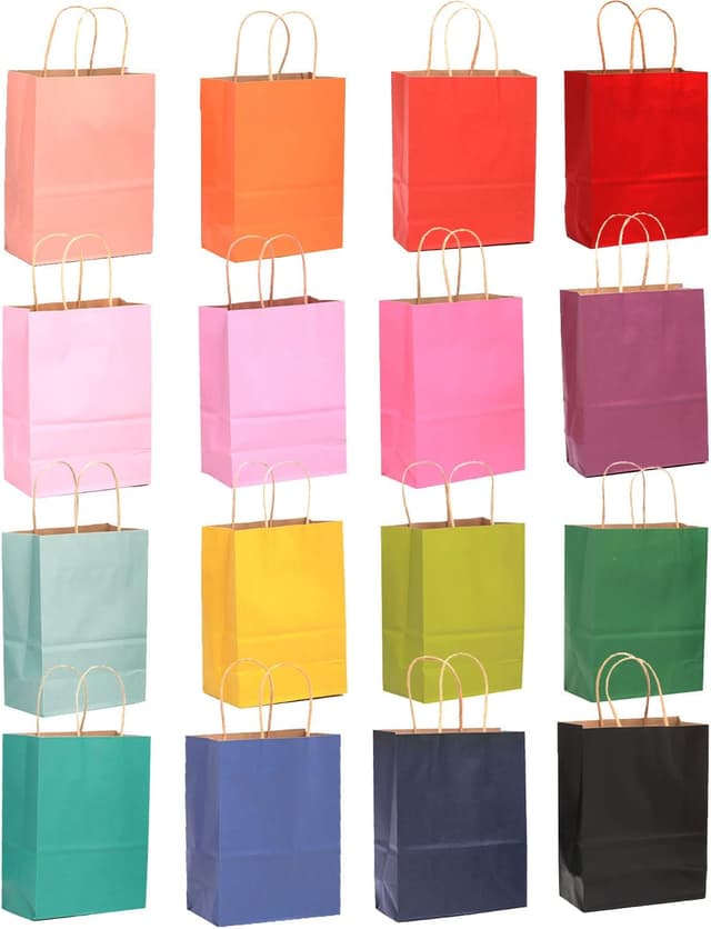 Detalle 2 de Gcardist 32 kraft gift bags, 27 x 20 x 12cm