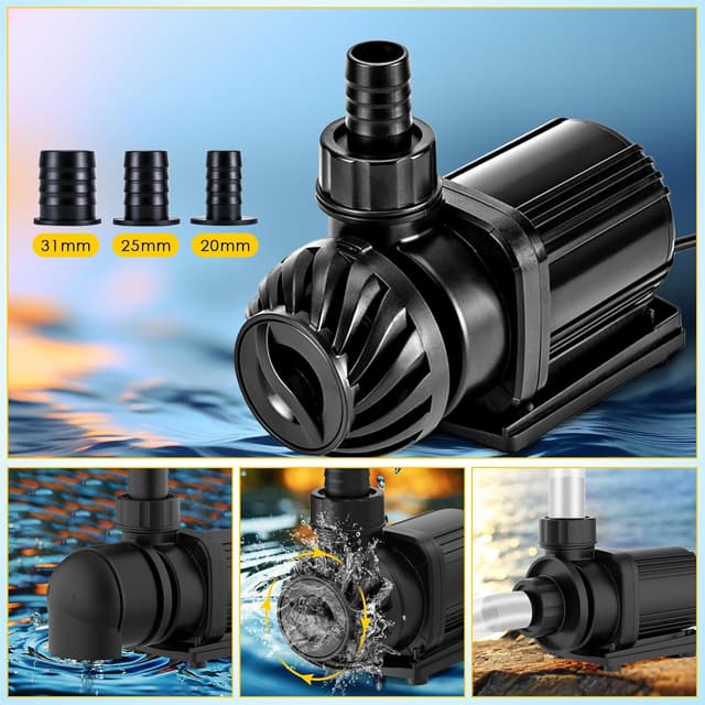 Thumbnail 2 de AQQA Aquarium Wasserpumpe 30W mit 3.000 l/h – einstellbare Tauchpumpe für Zirkulation, Wasserfall & Füttermodus