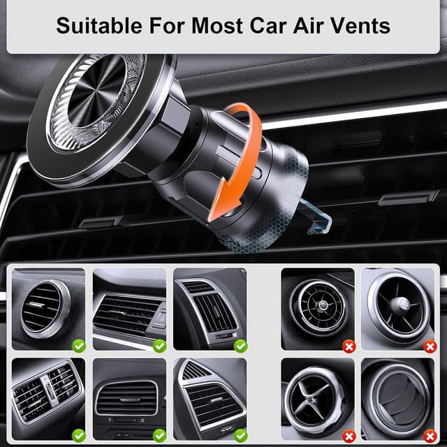 Thumbnail 6 de MOKPR Magsafe Car Mount 16 N52 magnets