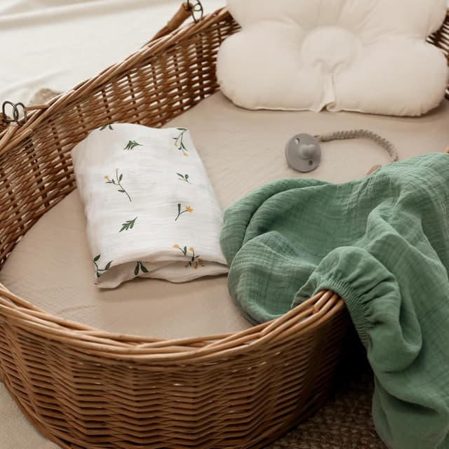 Thumbnail 3 de Muslin Baby Fitted Sheet 83x43x10 cm