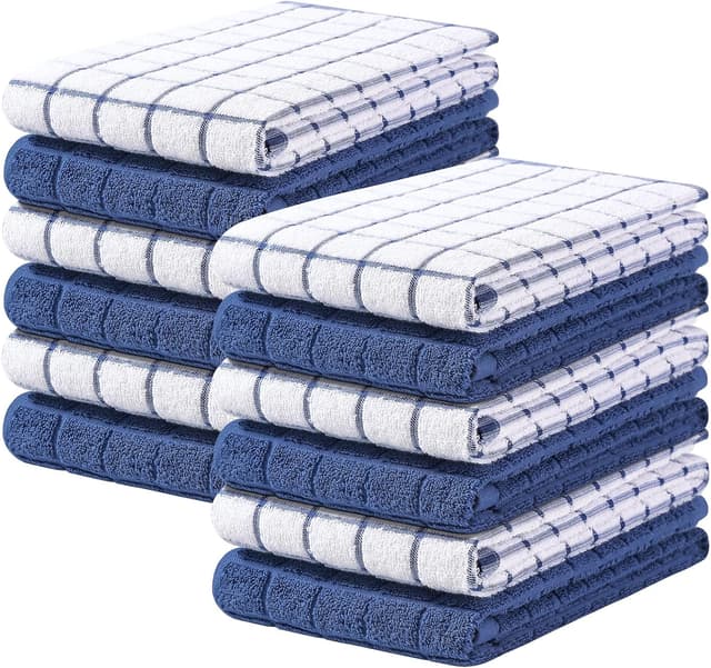 Imagen de Homaxy Premium Cotton Kitchen Towels 12-pack 16"x28" 🧻 en OfertitasTOP