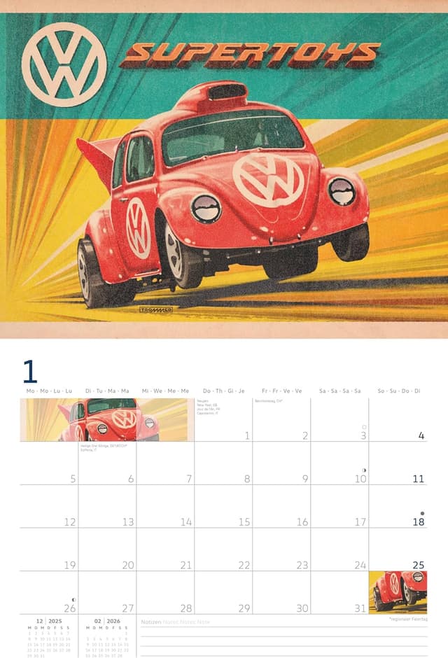 Detalle 2 de arti VW Broschürenkalender 2026