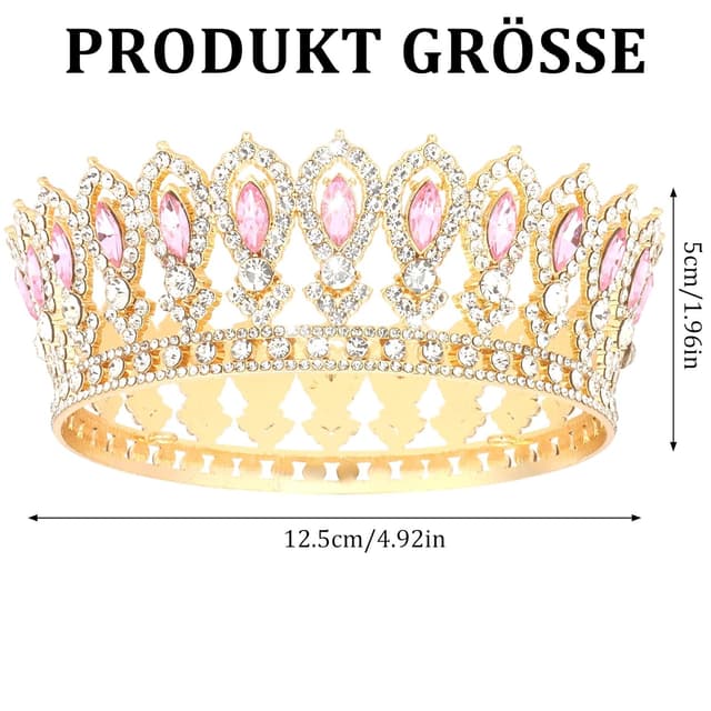 Thumbnail 1 de KEUKORZ Rosa Gold Tiara Braut Tiara Diamantkranz