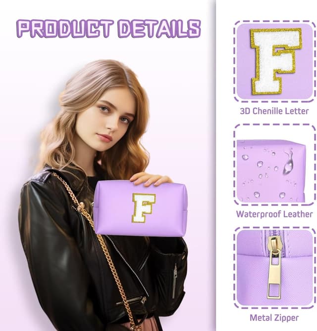 Thumbnail 3 de TOPEAST Preppy Patch Makeup Bag 21.1cm 💄