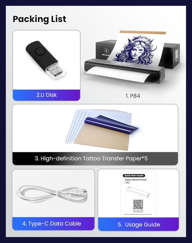 Thumbnail 5 de vretti P84 Tattoo Printer