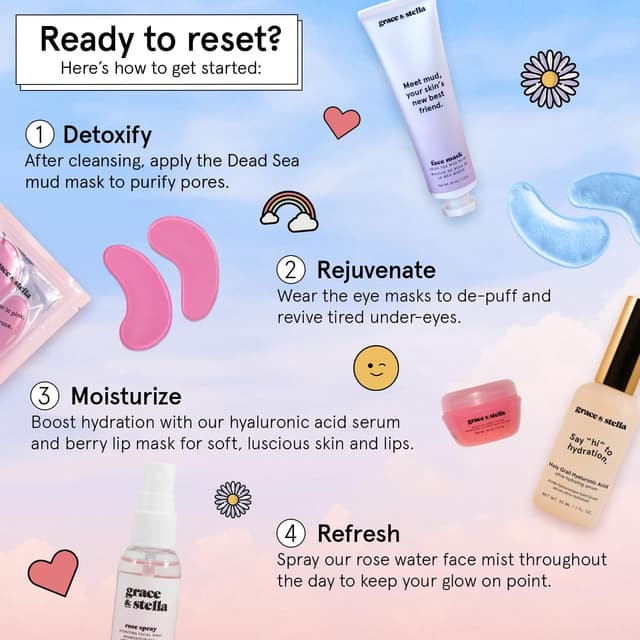 Thumbnail 6 de grace & stella Award Winning Skin Care Set (Weekend Reset Edit) — Vegan travel self-care gift set for women