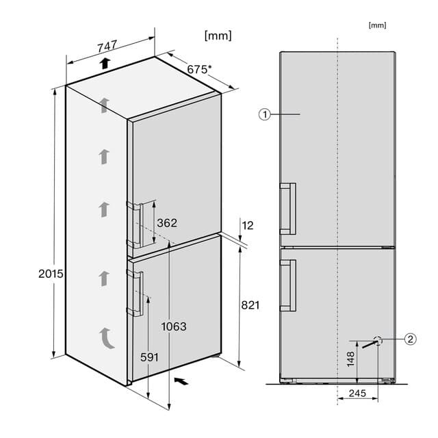 Thumbnail 3 de Miele KFN4796CD frigorífico combi DynaCool 357 L