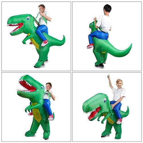 Thumbnail 5 de AOOWU Disfraz Dinosaurio Niños, Disfraz Hinchable con Sistema Inflable, para Halloween, Cosplay Cumpleaños Navidad Carnaval Fiesta Mardi Gras