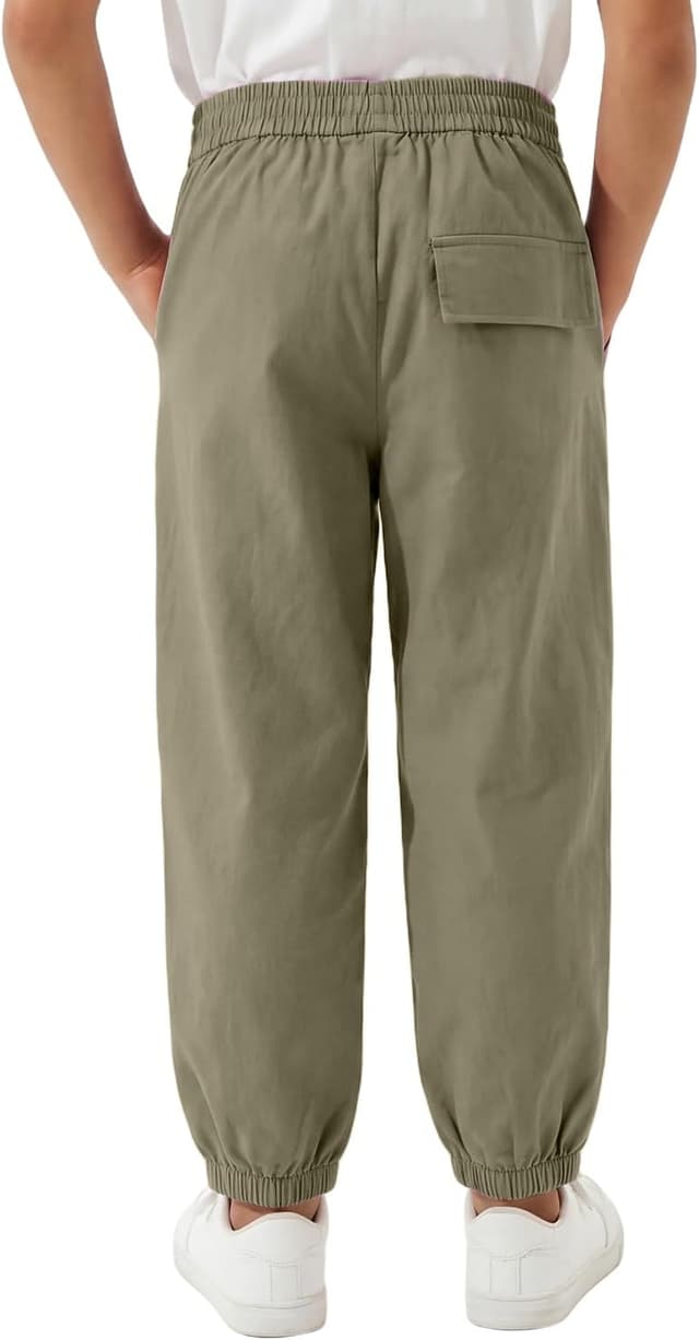 Thumbnail 6 de JiAmy Boys Cargo Trousers (5–14 years) Elasticated Waist Parachute Jogging Pants