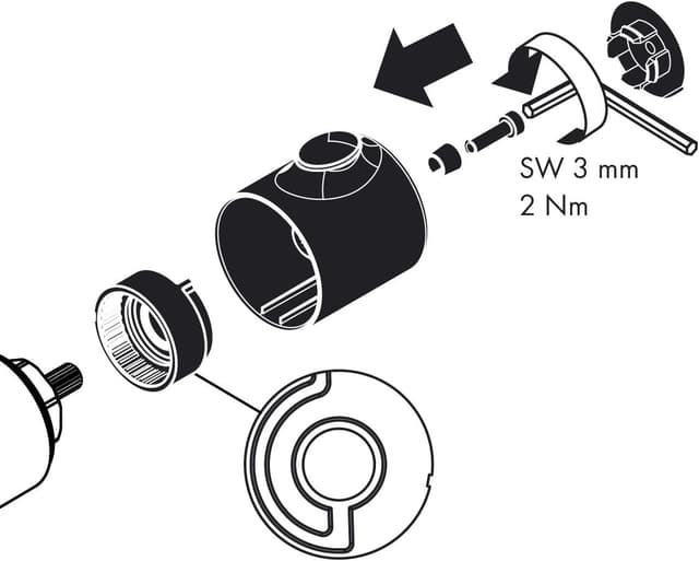 Thumbnail 1 de Hansgrohe 96618000 Mando para Ecostat 1001 SL, Termostato Cromo