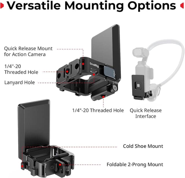 Thumbnail 6 de SMALLRIG 5581 Support magnétique pour DJI Osmo Pocket 3, orientable jusqu’à 230°