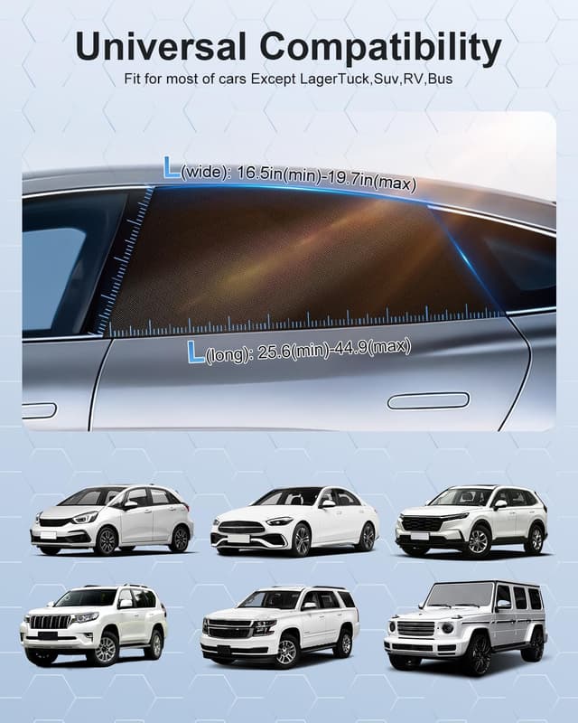 Thumbnail 6 de PEMOTech car window shades 2 pack 39.8in