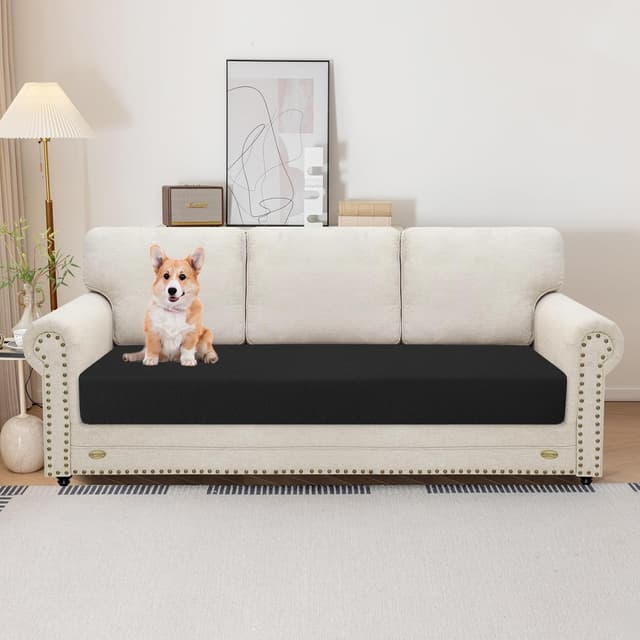 Detalle de YSTELLAA Copriseduta divano elasticizzato nero