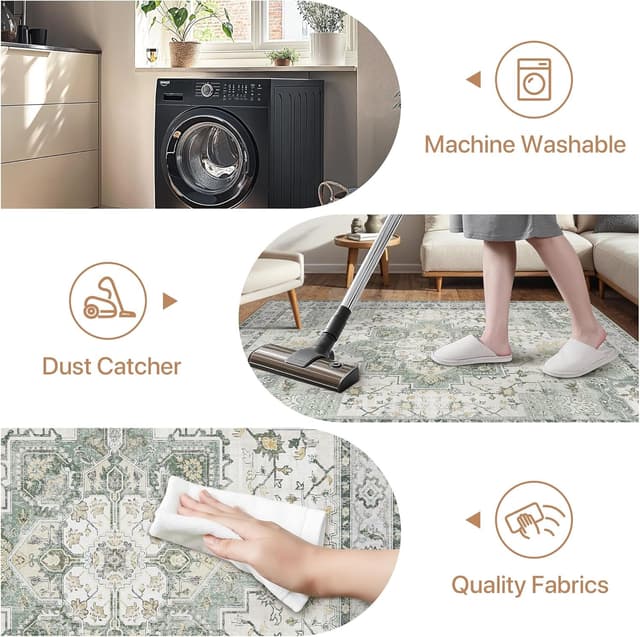 Thumbnail 6 de GENIMO Alfombra de Salon Pelo Corto 🏡 120x170 cm Lavable