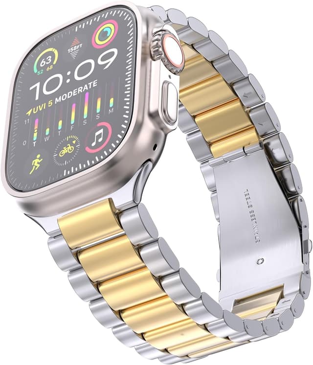 Detalle de ARTCHE stainless steel Apple Watch strap