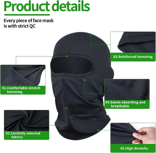 Thumbnail 6 de LONGKING Sturmhaube / Skimaske (Balaclava) mit UV- und Windschutz für Damen & Herren