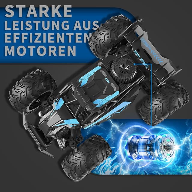 Detalle 2 de Carox ferngesteuertes Auto (2,4 GHz, 25 km/h) 1:18 Offroad-Monstertruck mit LED