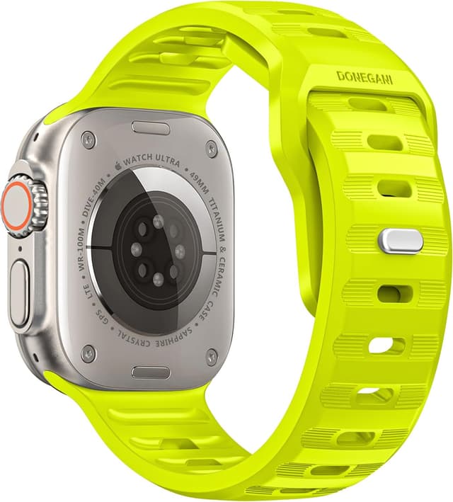 Detalle de DONEGANI UC1 in silicone per cinturino Apple Watch (giallo fluo) 38–49 mm