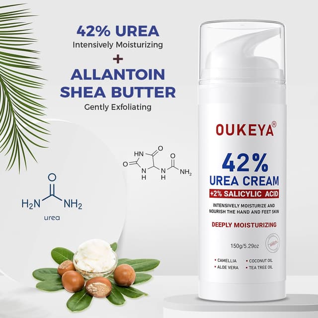 Detalle 2 de OUKEYA Urea-Creme 42% plus Salicylsäure 2% – Harnstoffcreme