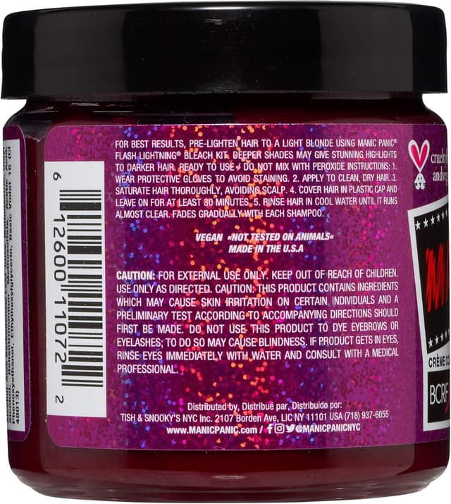 Detalle 2 de Manic Panic Classic High Voltage Pink Warrior – crema colorante semipermanente rosa fucsia (118 ml)