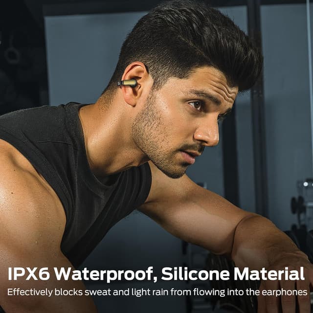 Detalle de Oraolo Clip On Earbuds (Open-Ear Bluetooth 5.4) with 40H playtime and IPX6 for running