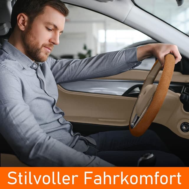 Thumbnail 2 de Upgrade4cars Lenkradbezug Braun 37-39 cm