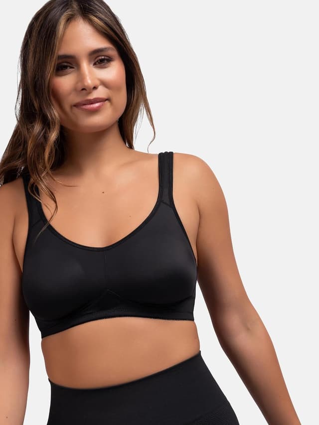 Detalle de Dorina Flex D1901A Sport-BH Schwarz Weiß