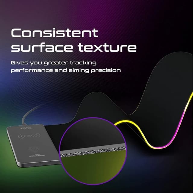 Thumbnail 3 de Vertux RaftPad-Qi Alfombrilla gaming XL con cargador Qi 15W 🖱