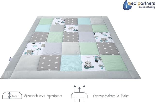 Detalle 2 de Tapis d’éveil bébé 100x100 en coton