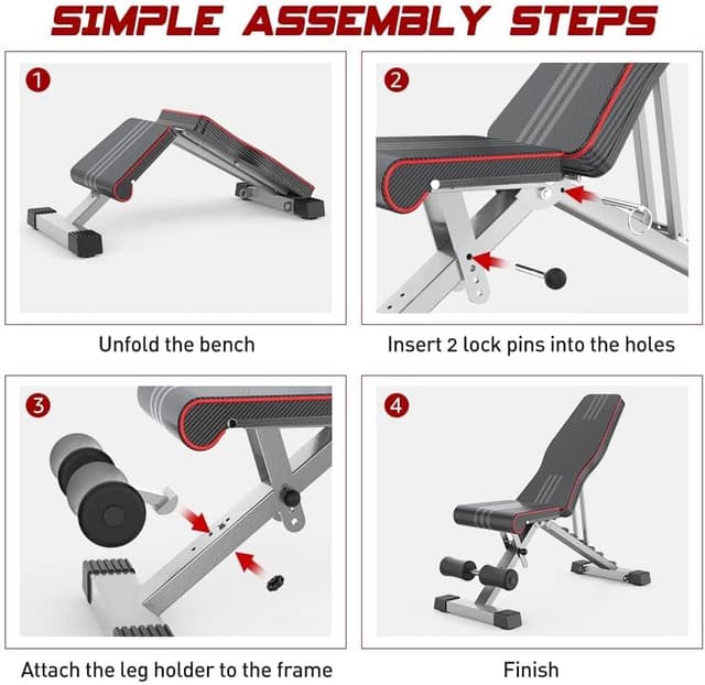 Thumbnail 6 de YOLEO klappbare Hantelbank 300 kg