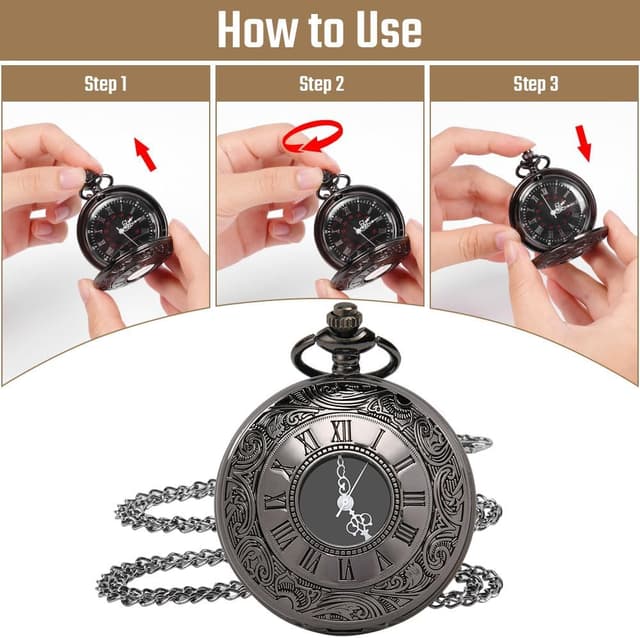 Thumbnail 4 de OFFCUP Orologio da Tasca Numeri Romani 4 cm