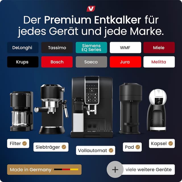 Detalle 2 de 3-in-1 Entkalker für Kaffeevollautomaten