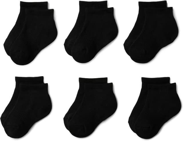 Detalle de Amazon Essentials calzini sportivi alla caviglia unisex per bambini e ragazzi con ammortizzazione a zone e supporto arco plantare