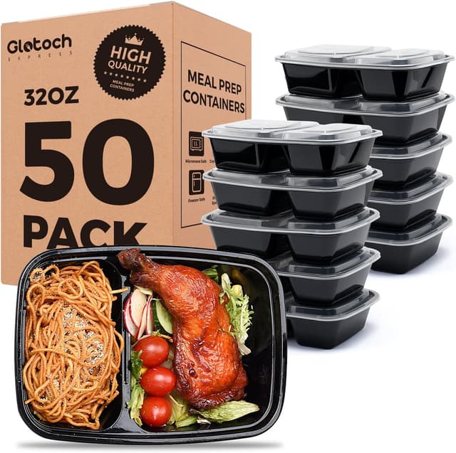 Detalle de 32 oz Meal Prep Containers 50 Pack 🍱