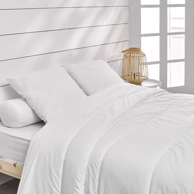 Detalle de Bleu Câlin Couette Légère spéciale Été 200 g/m² – enveloppe coton respirante 240 x 220 cm