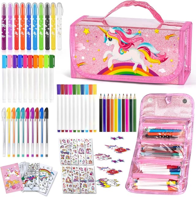 Imagen de Auney Estuche Escolar Unicornio 60 piezas en OfertitasTOP