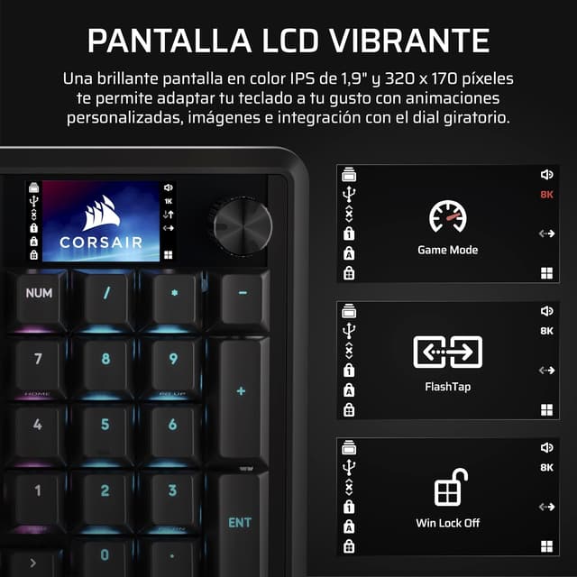 Thumbnail 5 de Corsair Vanguard 96 Teclado mecánico 96% con pantalla LCD