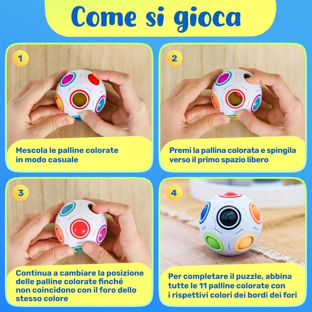 Thumbnail 3 de CUBIDI Palla Magica Arcobaleno 7 cm