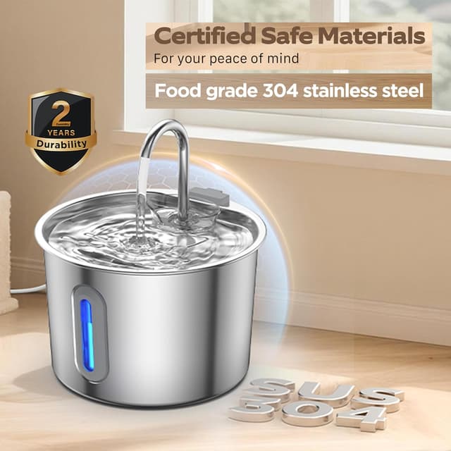 Thumbnail 4 de Cat Water Fountain 304 Stainless 2.2L