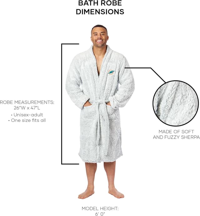 Detalle de Northwest NFL Sherpa Bath Robe (Small/Medium)
