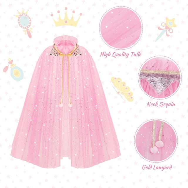 Thumbnail 1 de ACWOO Déguisement Elsa Cape 70 cm