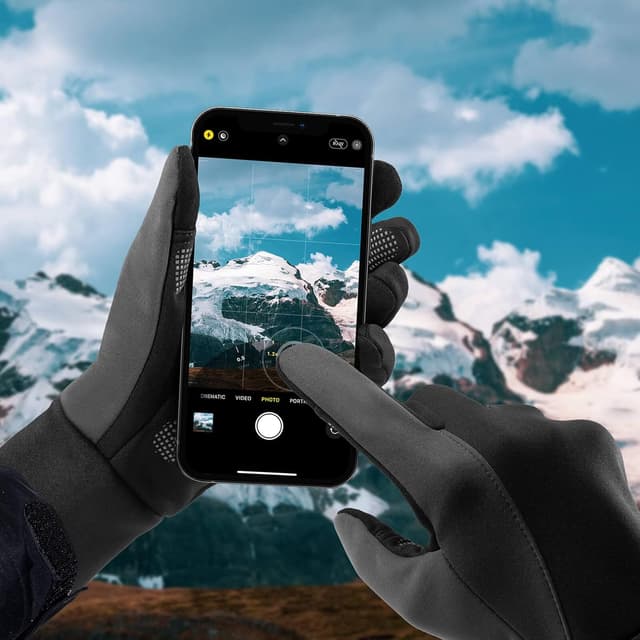 Detalle 2 de Winterhandschuhe mit Touchscreen & Anti-Rutsch – Thermo-Handschuhe für Fahrrad und Laufen (Thermo Touchscreen)