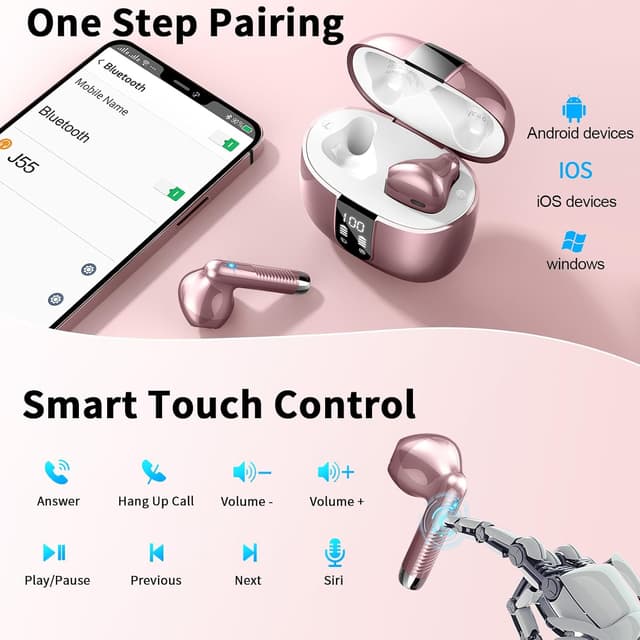 Thumbnail 5 de Wireless Earbuds Bluetooth 5.4, 56H