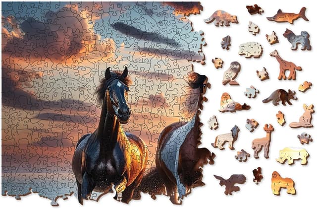 Thumbnail 6 de WOODEN.CITY Puzzle in legno 1000 pezzi Cavalli selvaggi