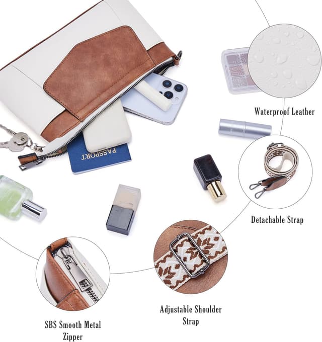 Detalle de MUIIKOLA small crossbody phone bag for women with adjustable wide strap