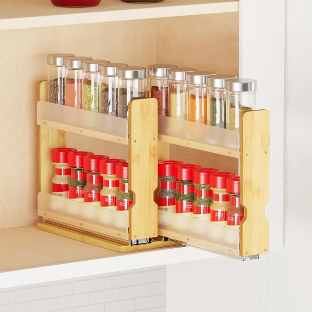 Thumbnail 6 de SpaceAid Bamboo Pull Out Spice Rack Organizer